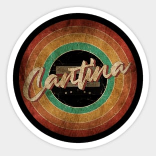 Cantina Vintage Circle Art Sticker